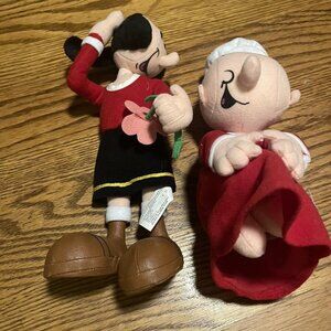 Olive Oyl and Sweat Pea 1999 Stuffins Popeye Plush Stuffed Toys